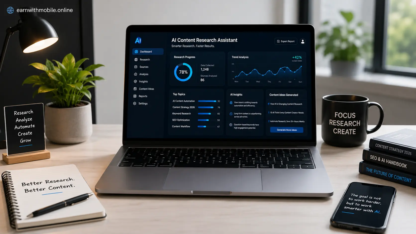 AI research automation tools for content creators