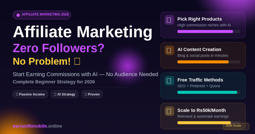 How to Start Affiliate Marketing with Zero Followers Using AI - 2026 Strategy