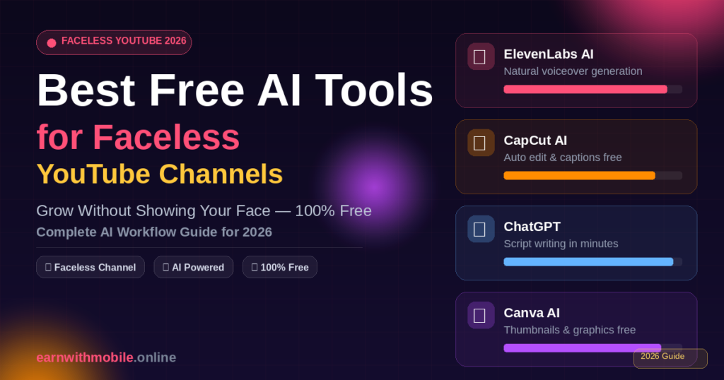 Best Free AI Tools for Faceless YouTube Channels 2026 - Complete Guide