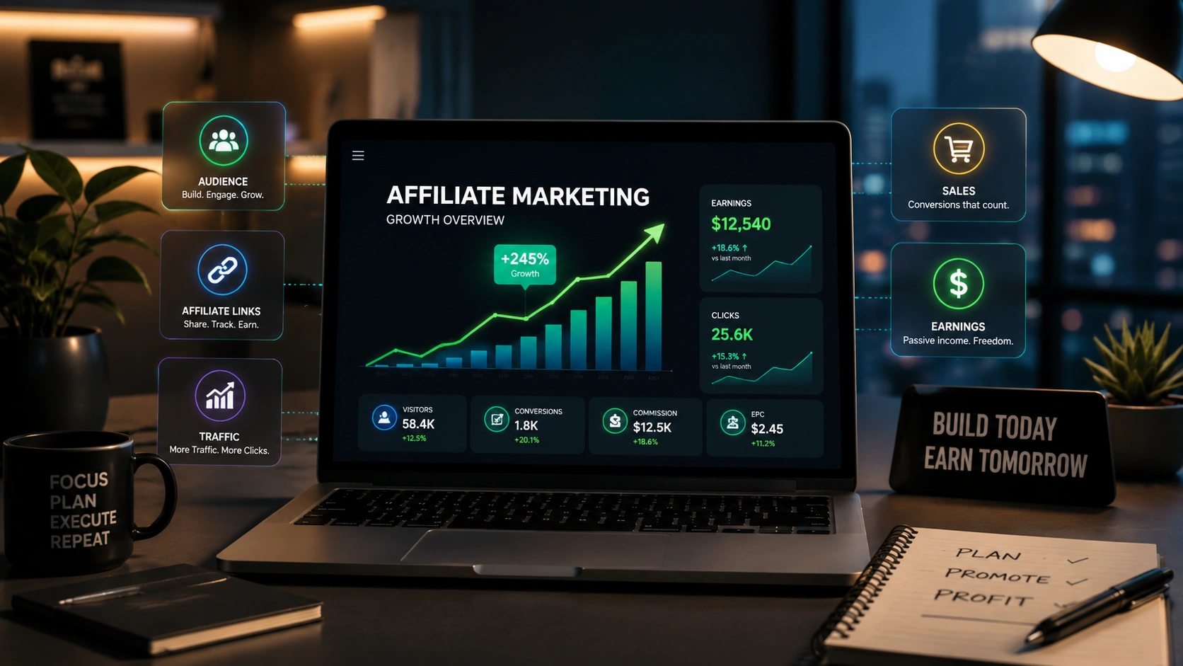 how to start affiliate marketing with zero followers using AI