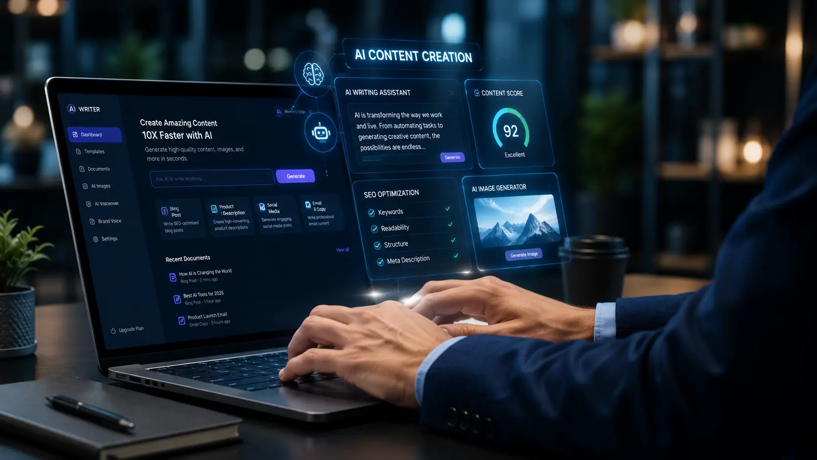 using AI to write blog posts faster and viral content creation