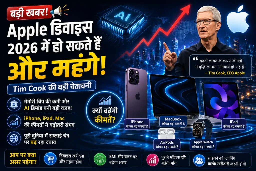 Apple Device Prices Increase 2026 Tim Cook Warns About iPhone iPad MacBook Price Hike