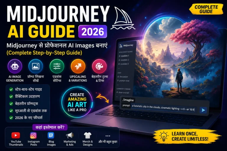 Midjourney AI Guide 2026 Complete Hindi Tutorial
